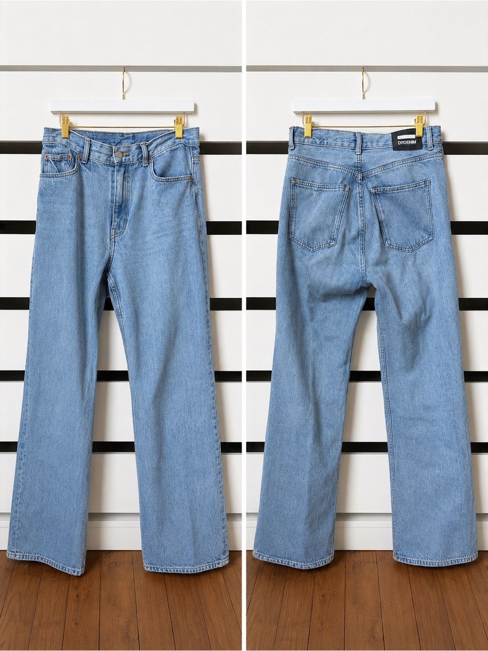 Dr. Denim High-Rise Straight-Leg Jeans in Light Blue